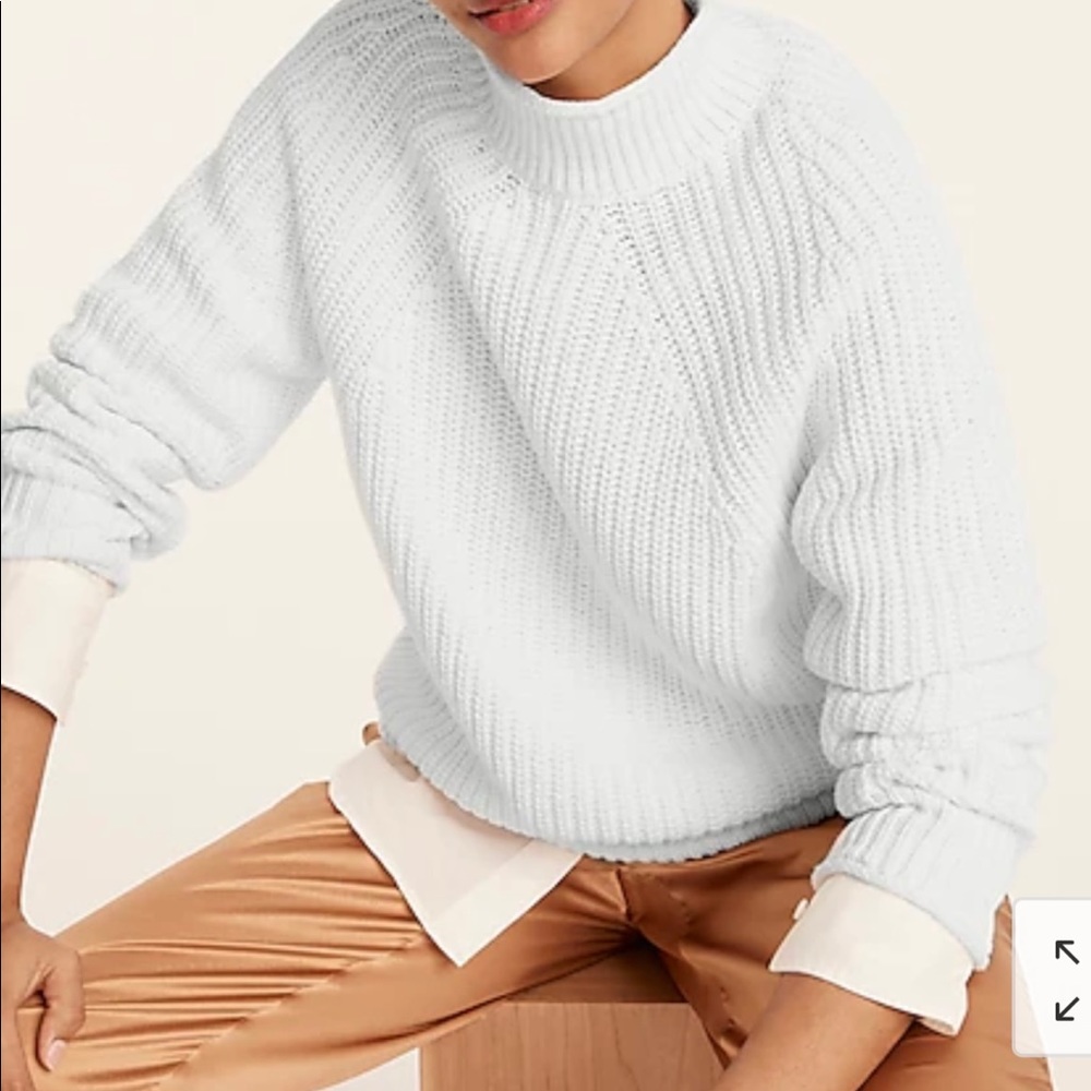 J Crew Relaxed Rollneck Cotton Sweater Style BE159